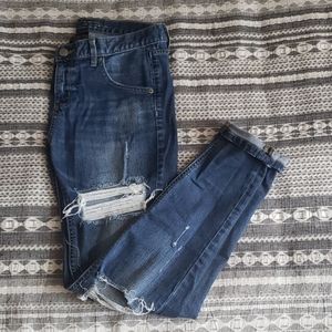 Ripped boyfriend jeans